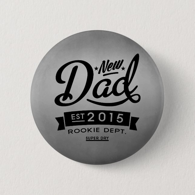 Best New Dad 2015 6 Cm Round Badge (Front)