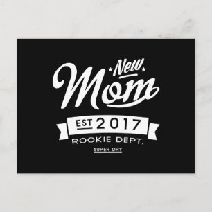 Best New Mum 2017 Dark Postcard