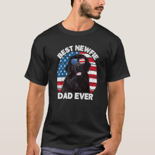 Best Newfie Dad Ever 4th Of July Newfoundland Dog T-Shirt