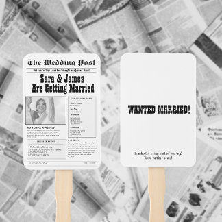 Best Newspaper Timeline and Wedding Programs Hand Fan