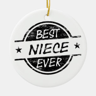 Best Niece Ever Black Ceramic Tree Decoration
