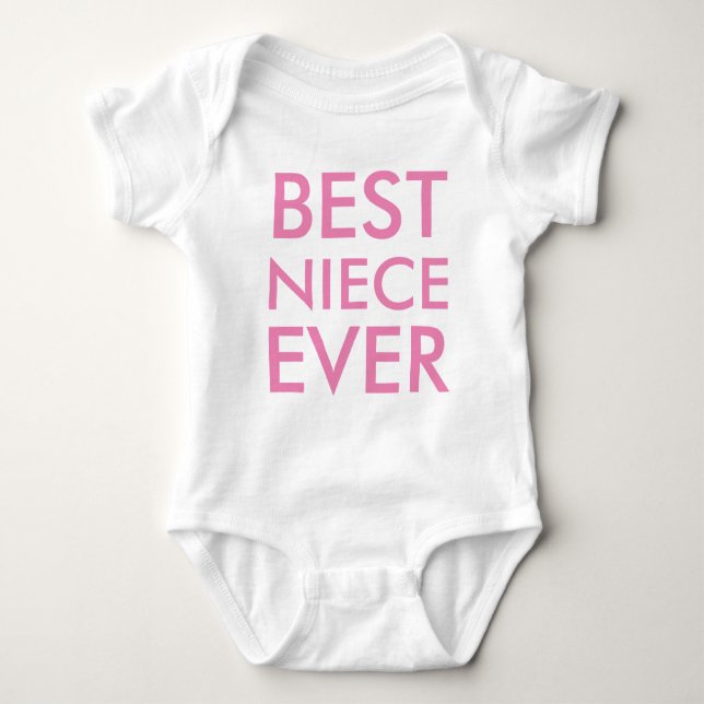 Best Niece Ever Modern Elegant Minimalist Baby Bodysuit (Front)