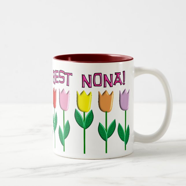Best Nona Tulips Design Two-Tone Coffee Mug (Right)
