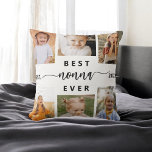Best Nonna Ever - Grandchildren Photo Collage Cushion<br><div class="desc">Celebrate the "Best Nonna Ever" with this personalised Grandchildren Photo Collage Throw Pillow. This heartfelt gift features a beautifully arranged collage of cherished photos capturing special moments, complemented by a heartfelt message. Crafted from high-quality, soft fabric, it offers both comfort and style to any living space. The removable cover is...</div>
