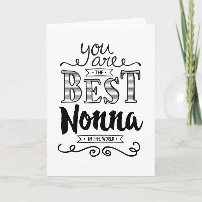 Best Nonna in the World Birthday Card (Front)