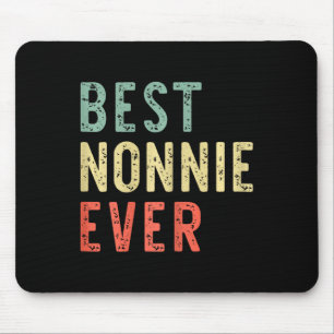 Best Nonnie Ever Family Funny Vintage Retro Mouse Pad