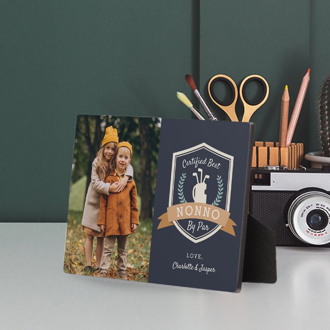 Best Nonno By Par | Golf Grandpa Photo Plaque (Creator Uploaded)