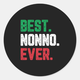 best nonno ever family funny cool classic round sticker