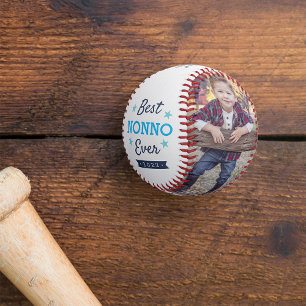Best Nonno Ever Grandpa Father's Day Photo Baseball