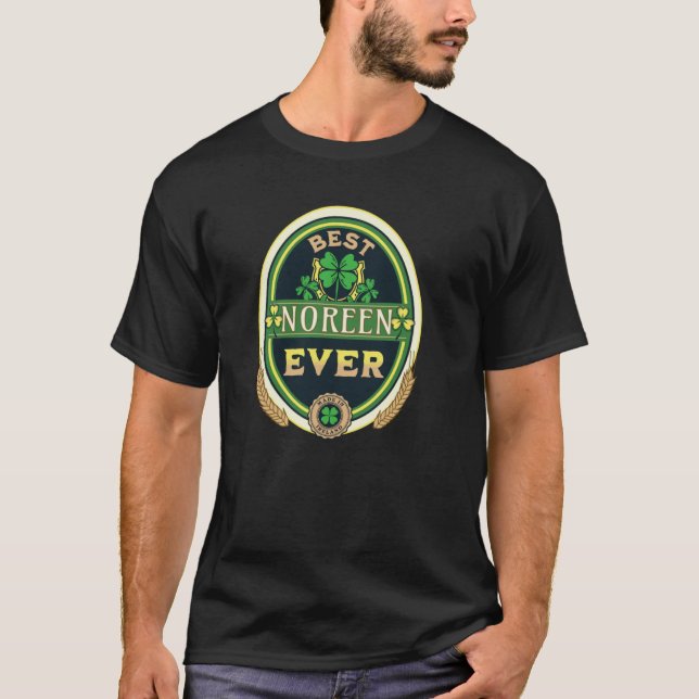 Best Noreen Ever Personal Name Irish Retro Beer La T-Shirt (Front)