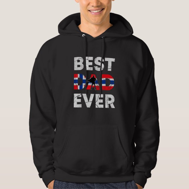 Best Norwegian Dad Ever Norway Daddy Father s Day Hoodie (Front)