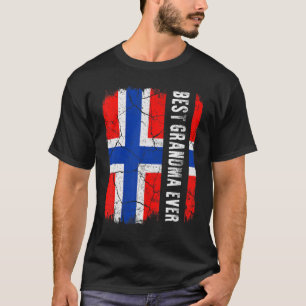 Best Norwegian Grandma Ever Norway Flag Mother's D T-Shirt