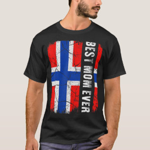 Best Norwegian Mum Ever Norway Flag Mother's Day T-Shirt