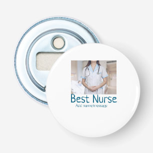 Best nurse add photo name text medical doctor hosp bottle opener