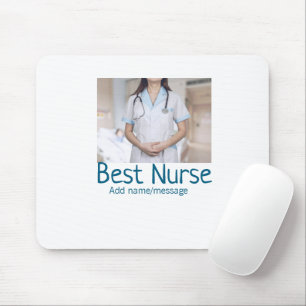 Best nurse add photo name text medical doctor hosp mouse pad