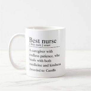 Best Nurse Definition Personalised name Custom Nur Coffee Mug