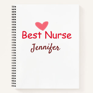 Best nurse ever add name text hospital medical sta notebook