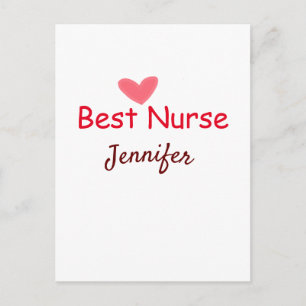 Best nurse ever add name text hospital medical sta postcard