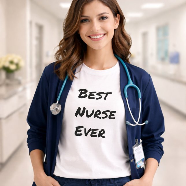 Best Nurse Ever Calligraphy T-Shirt (Creator Uploaded)