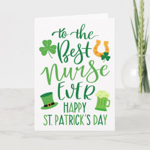 Best Nurse Ever for St Patrick's Day Card