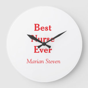 Best nurse ever medical professional paramedical d large clock