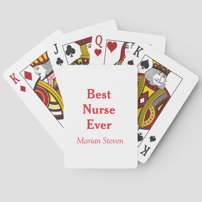 Best nurse ever medical professional paramedical d playing cards (Back)