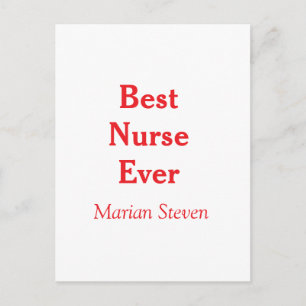 Best nurse ever medical professional paramedical d postcard
