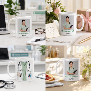 Best Nurse Ever Personalised Photo Coffee Mug