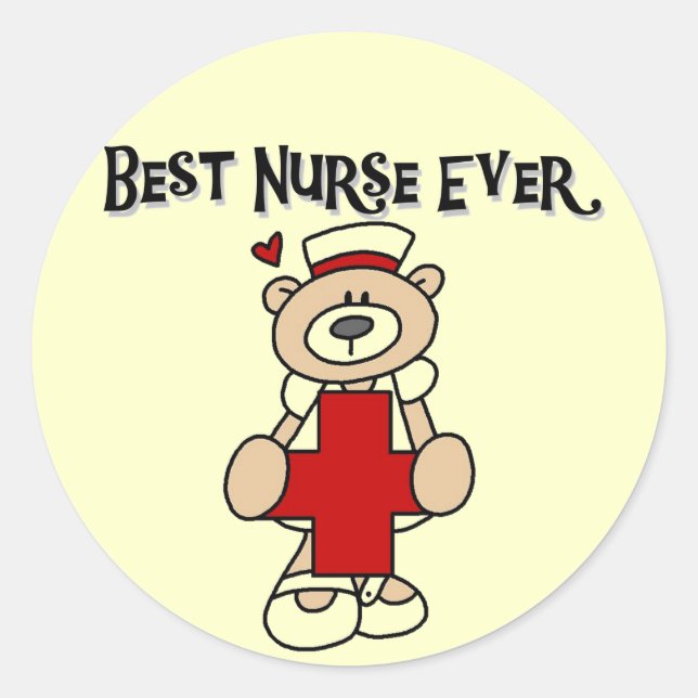 Best Nurse Ever T-shirts and Gifts Classic Round Sticker (Front)