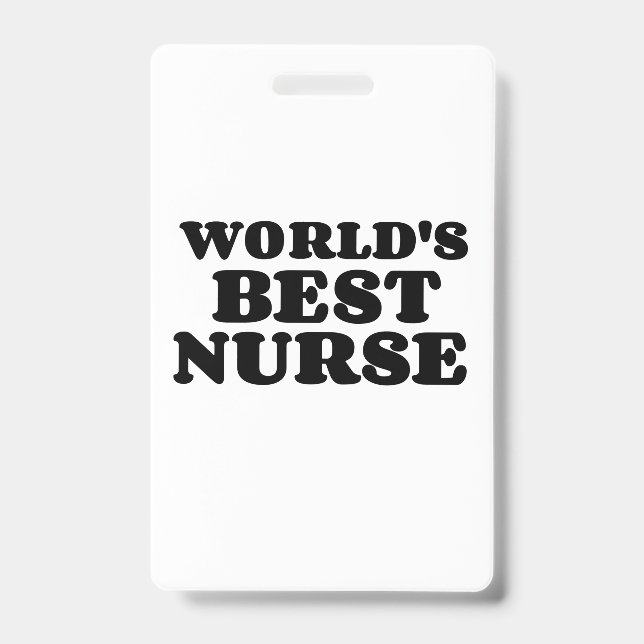 BEST NURSE ID BADGE (Front)