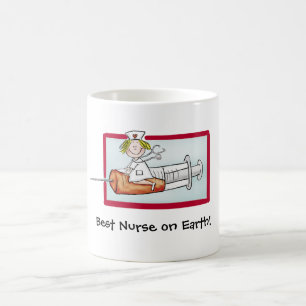 Best Nurse on Earth - Humourous Cartoon Nurse Coffee Mug