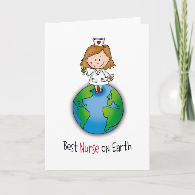 Best Nurse on Earth - Nurses Day - Nurses Week Card (Front)