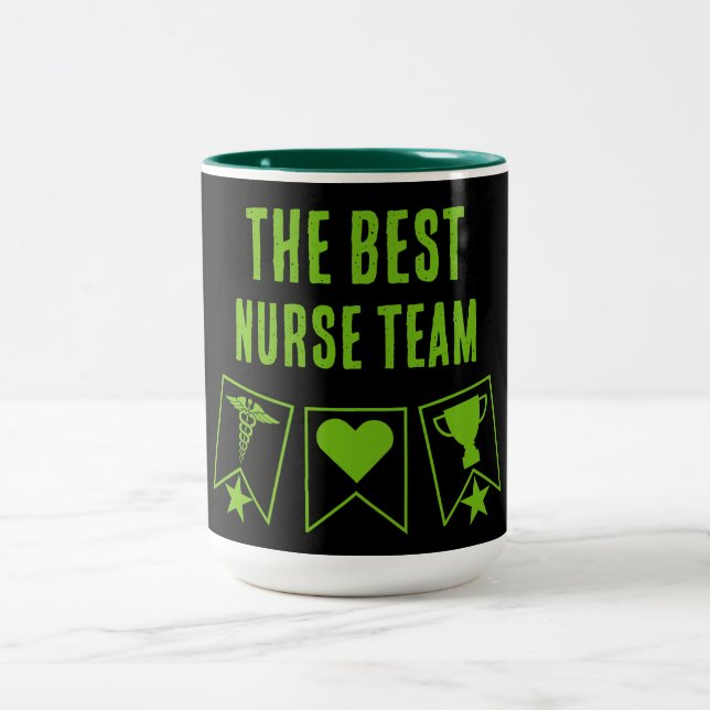 Best Nurse Team Two-Tone Coffee Mug (Center)