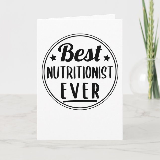 Best Nutritionist Ever Gift Healthy Eating Card (Front)