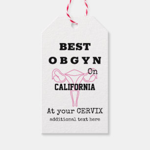 Best OBGYN on Town or City Gynaecologist Gift Tags
