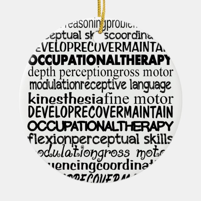 Best Occupational Therapy Gifts Ceramic Ornament (Front)