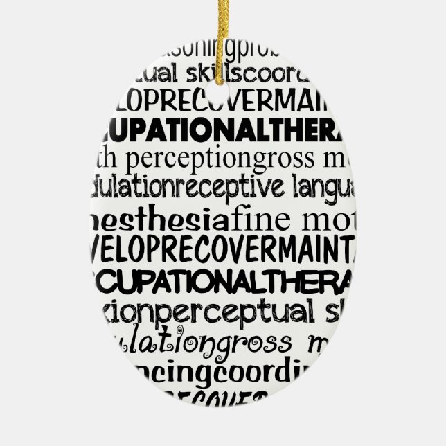 Best Occupational Therapy Gifts Ceramic Tree Decoration (Front)