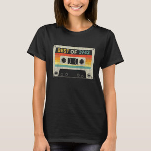 Best Of 1942 80th Birthday Cassette Tape Vintage T-Shirt