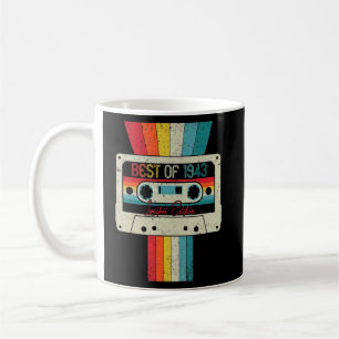 Best Of 1943 Cassette Retro Vintage 1943 Birthday Coffee Mug
