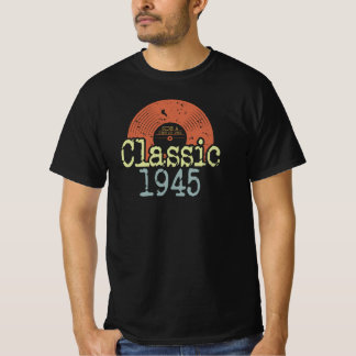 Best Of 1945 Classic Vinyl, Born In 1945 Birthday  T-Shirt