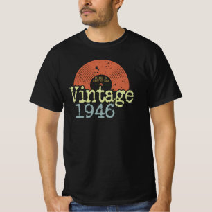 Best Of 1946 Vintage Vinyl, Born In 1946 Birthday T-Shirt