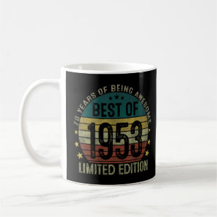 Best Of 1953 70 Years Old 70th Birthday  For Men 1 Coffee Mug