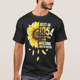 Best Of 1954 Sunflower Year Of Birth Birthday T-Shirt