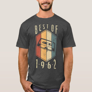 Best Of 1962 60 Year Old Gifts Cassette Tape 60th T-Shirt