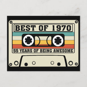 Best of 1970 55 years of being awesome holiday postcard