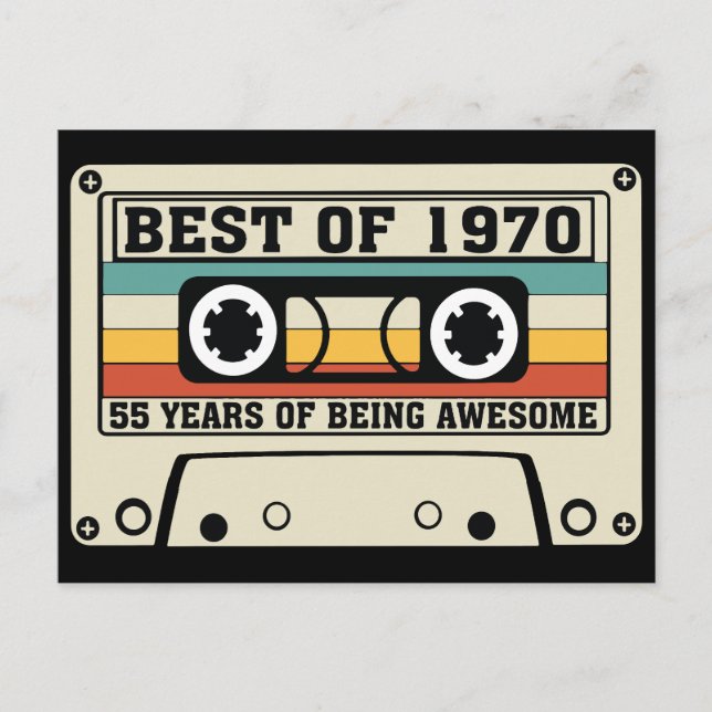 Best of 1970 55 years of being awesome  holiday postcard (Front)