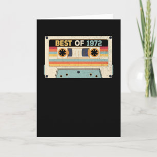 Best Of 1972 Birthday Cassette Tape Card