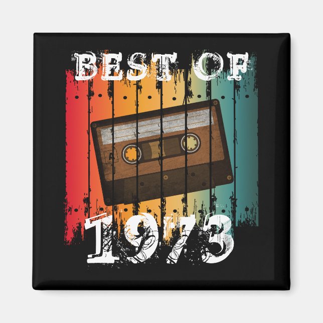 BEST OF 1973 CUSTOM VINTAGE CASSETTE TAPE  MAGNET (Front)