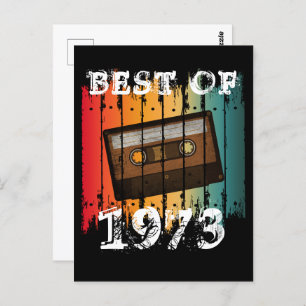 BEST OF 1973 CUSTOM VINTAGE CASSETTE TAPE  POSTCARD