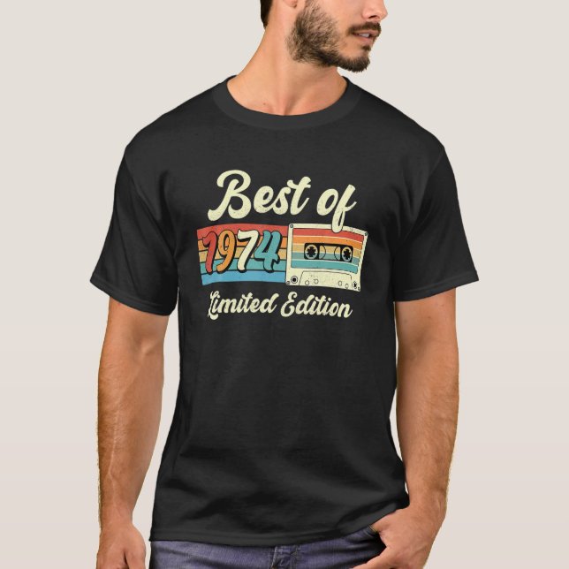 Best Of 1974 Cassette Tape 48Th Birthday Decoratio T-Shirt (Front)